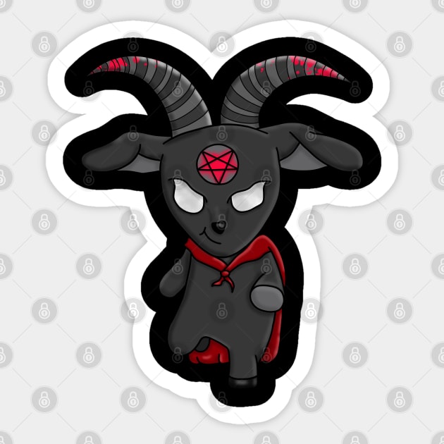 Satanic Grey Super Goat Sticker by Wanderer Bat